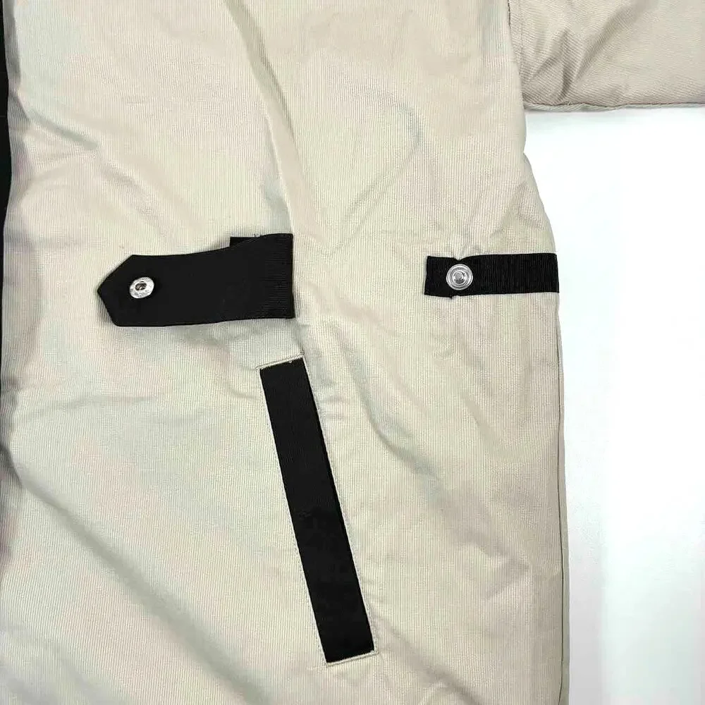 Converse Women's Tan with Black Trim 3-in-1 Adjustable Trench Coat - Size XL